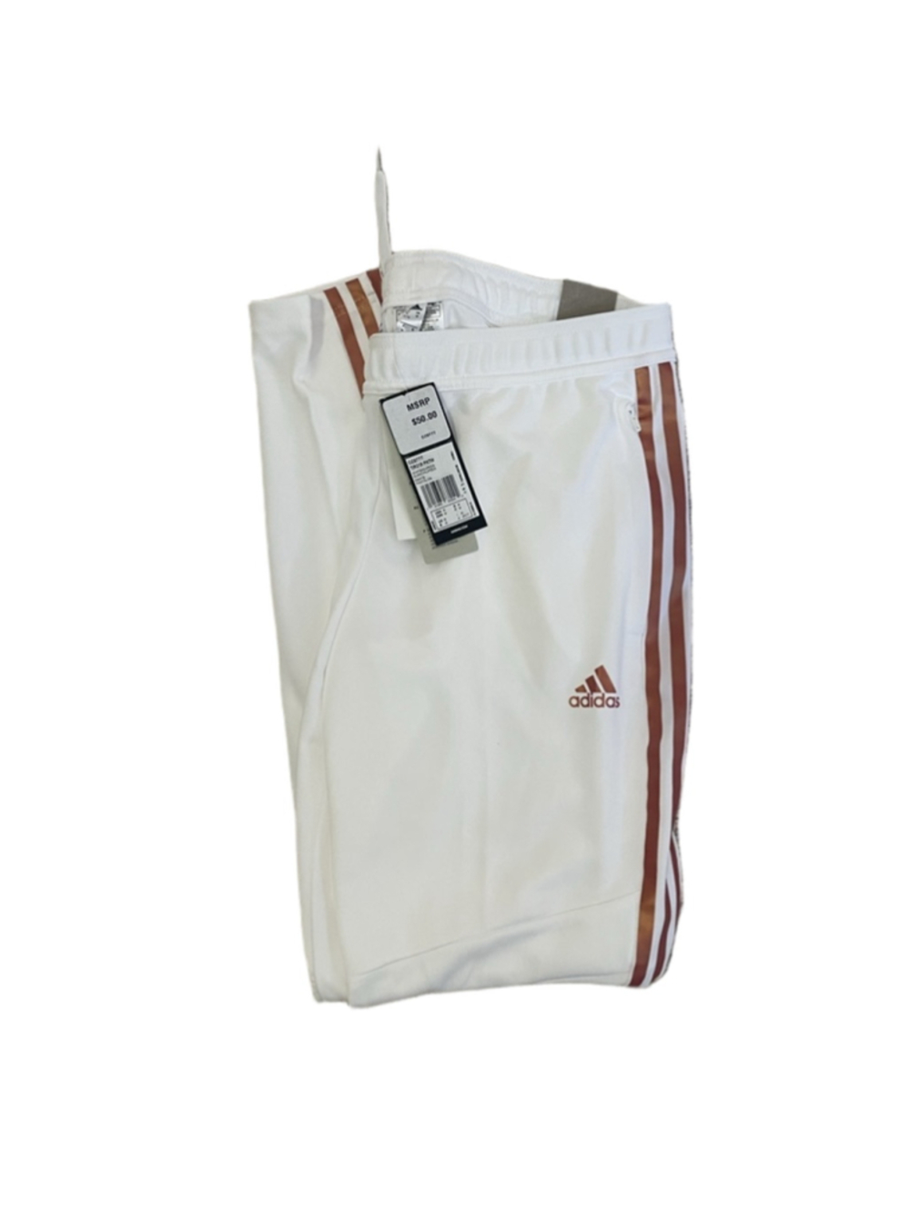 Adidas Tiro 19 Womens Training Pants White Pink Stripe Joggers S NWT